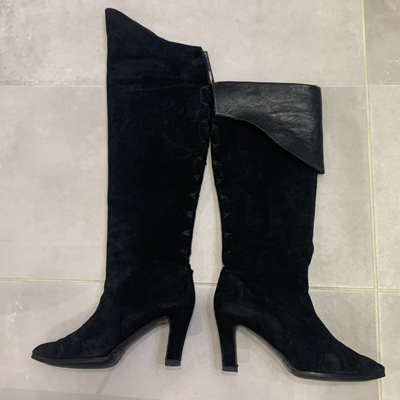 Stuart Weitzman Shoes - 🇮🇹VTG 90’ Stuart Weitzman 💯% Suede/Leather O/U Knee Boots